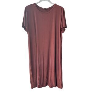 Express T-Shirt Dress Auburn Red Brown Size L